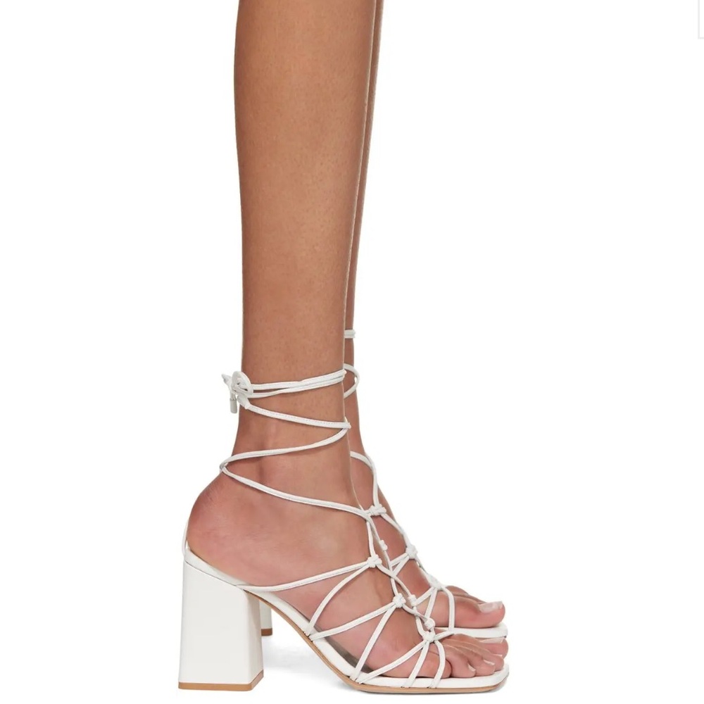 Gianvito Rossi Gold Minas Block Sandal, 7.5 - Picture 7 of 17